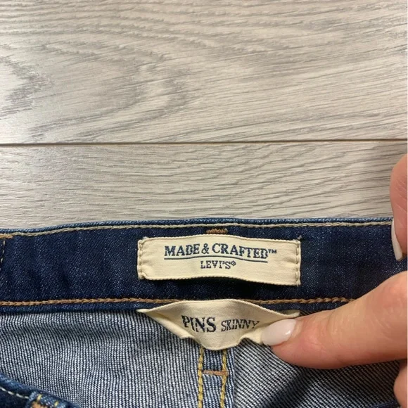 Levi’s Made & Crafted Pins Skinny Dark Wash Jeans - Picture 8 of 14